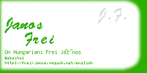 janos frei business card